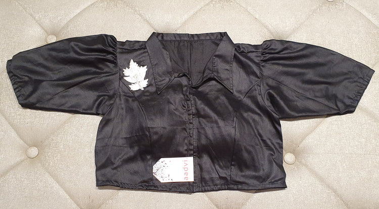 Black Designer Blouse - Front Side