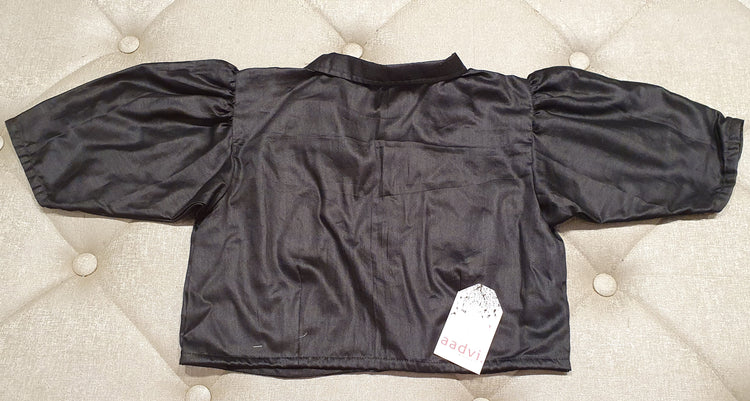 Black Designer Blouse - Back Side