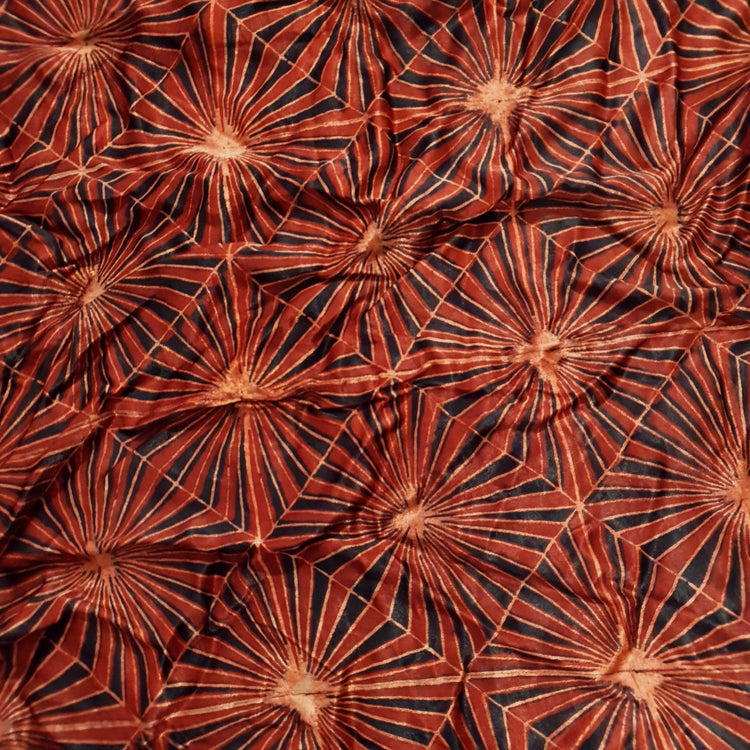 Ajrakh Print Modal Silk Fabric