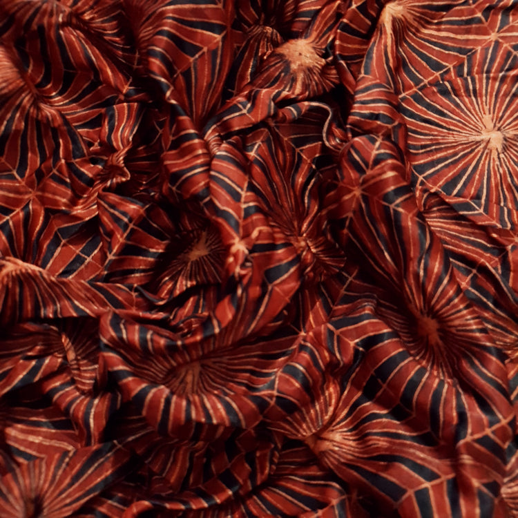 Ajrakh Print Modal Silk Fabric