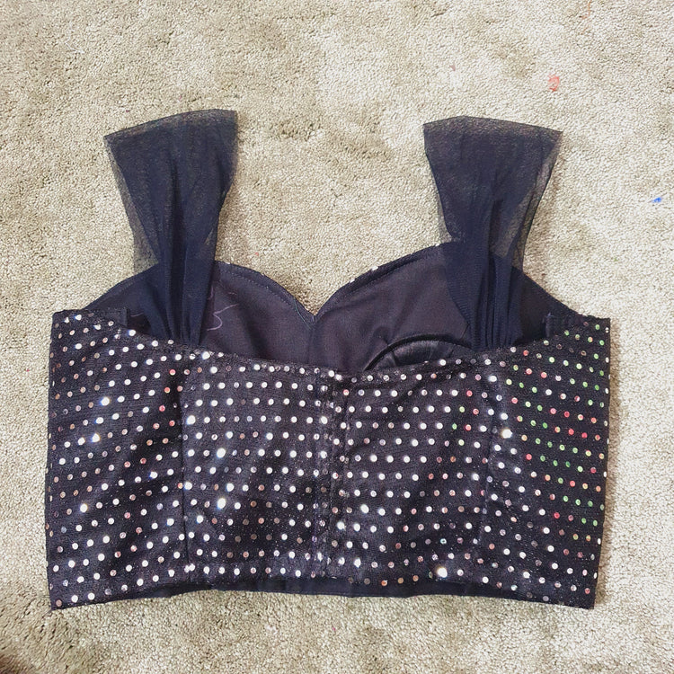 Black Net Sequence Designer Blouse