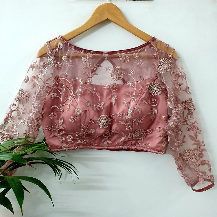Ross Gold Netted Designer Blouse