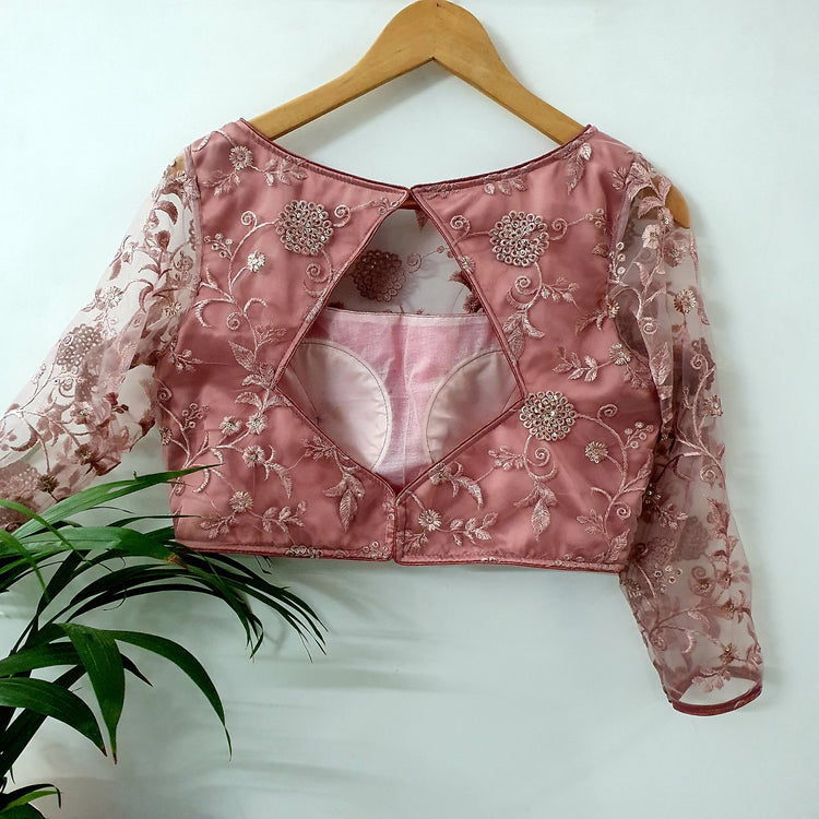 Ross Gold Netted Designer Blouse