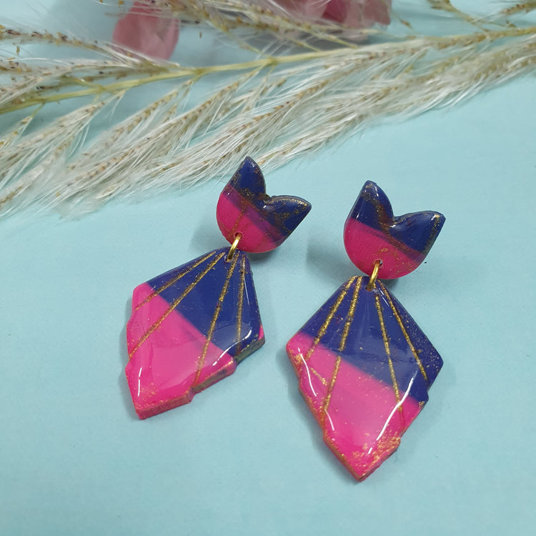 Zoella - PolymerClay and Resin Dangle Earrings.