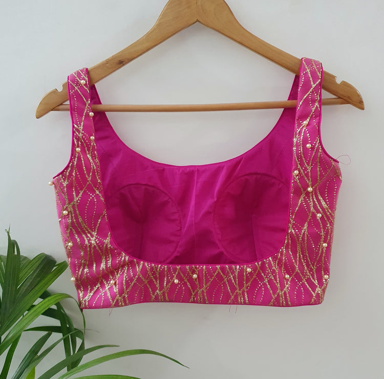 Golden Pink Designer Blouse