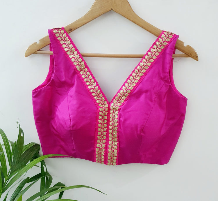 Pink Lacy Designer Blouse