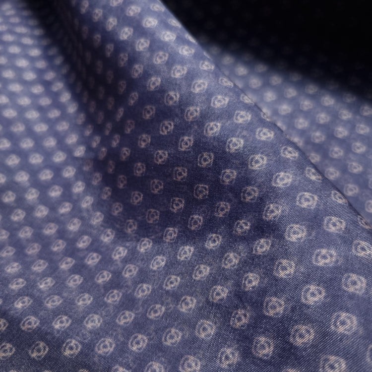 Spruce Blue Printed Organza Fabrics