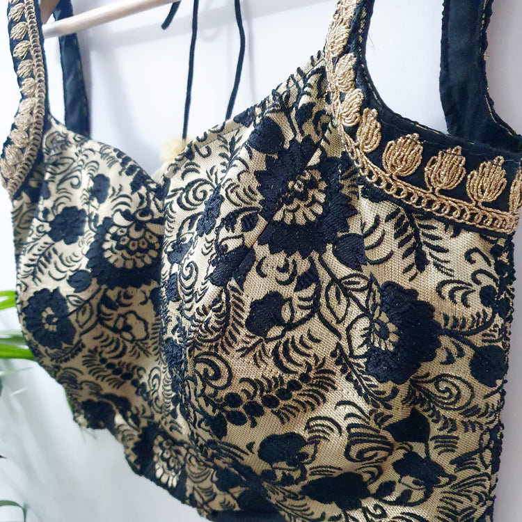 Black and Golden Designer Blouse