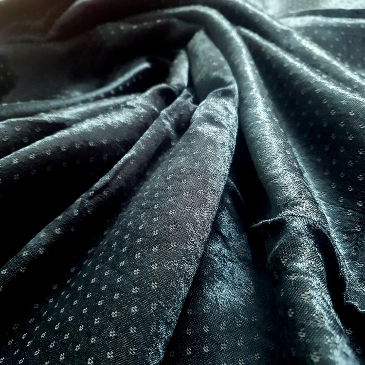 Charcoal Color Mashru Silk Fabric
