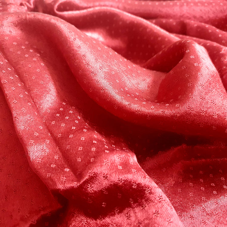 Auburn Red Color Mashru Silk Fabric