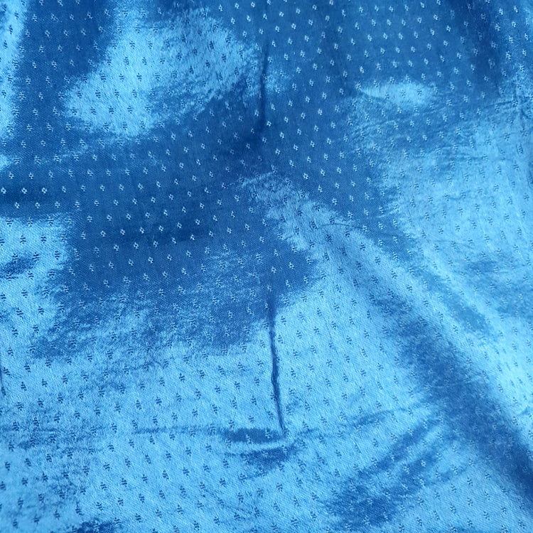 Prussian Blue Mashru Silk Fabric