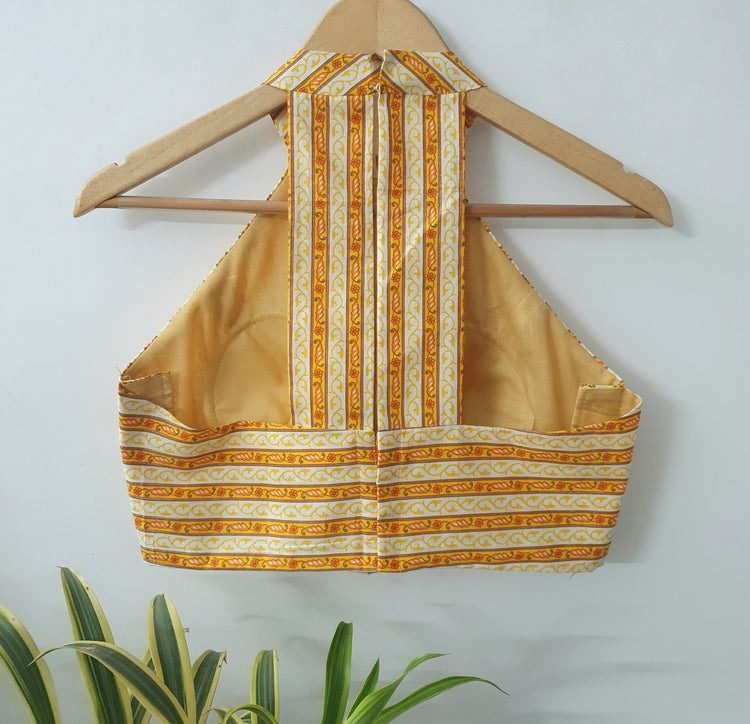 Yellow Printed Cotton Blouse