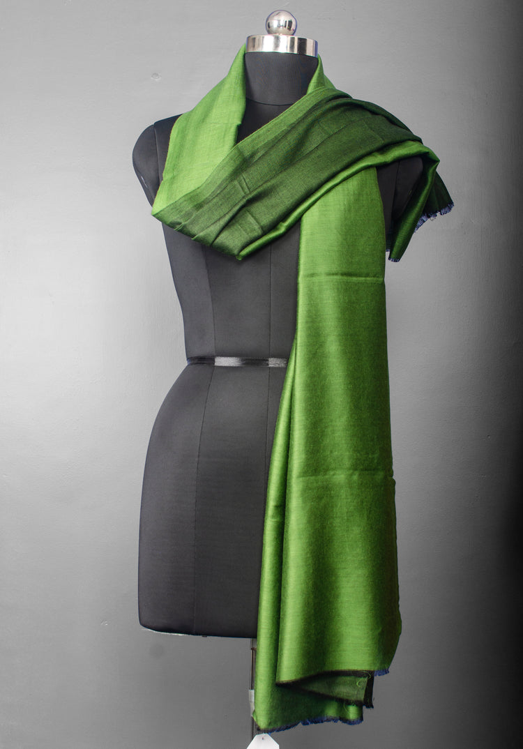 Juniper Green Reversible Silk Stole