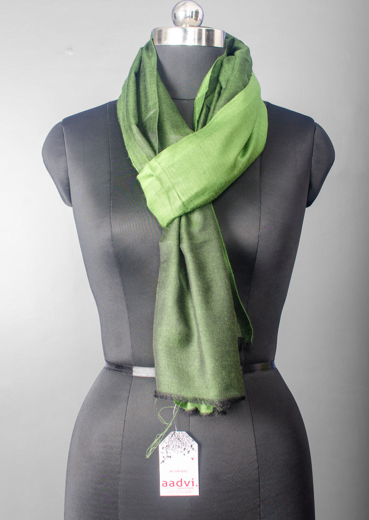 Juniper Green Reversible Silk Stole