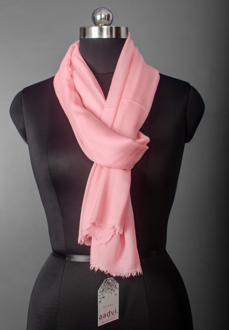 Lemonade Pink Pure Pashmina Stole