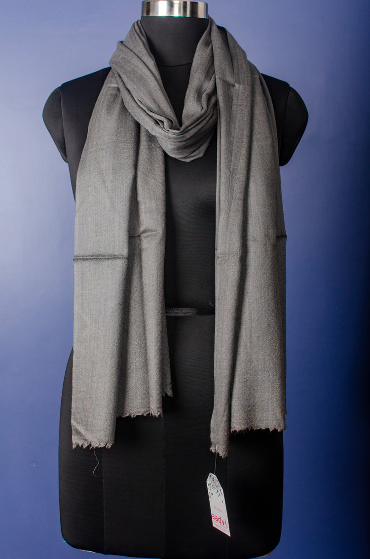 Grey Pure Pashmina Stole