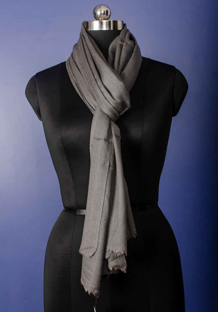 Grey Pure Pashmina Stole