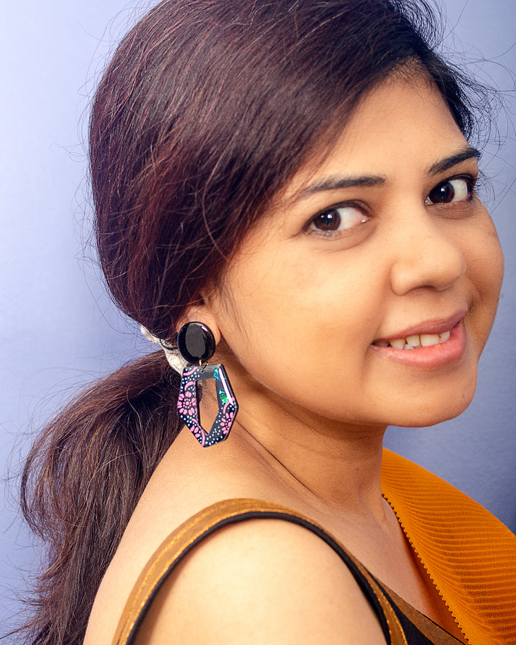 Milana - Resin Dangle Earrings.