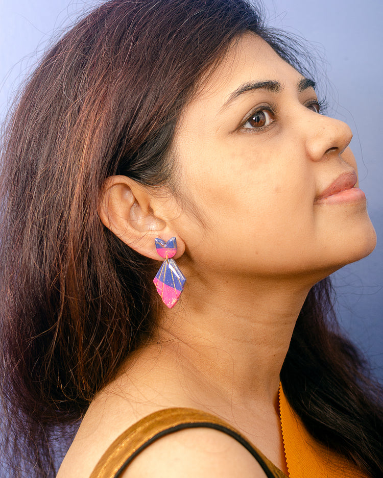 Zoella - PolymerClay and Resin Dangle Earrings.