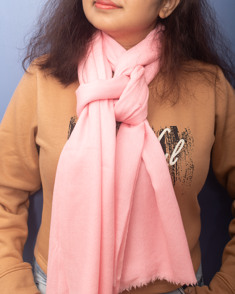 Lemonade Pink Pure Pashmina Stole