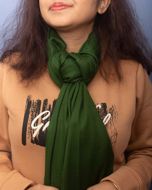 Forest Green Pure Pashmina Stole