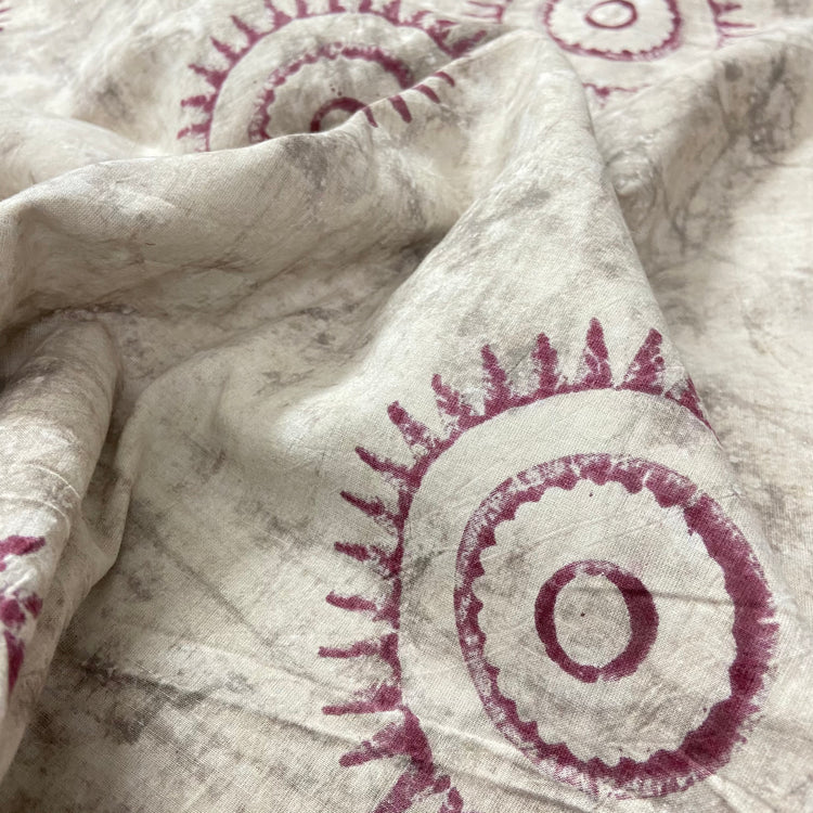 Dabu Hand Block Print on Pure Cotton Fabric