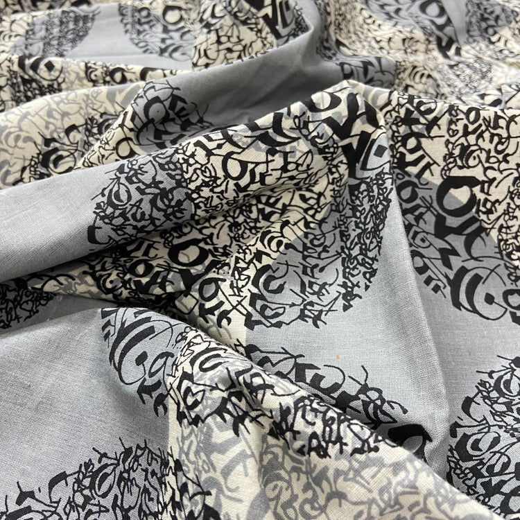 Abstract Screen Print on Cotton Fabric