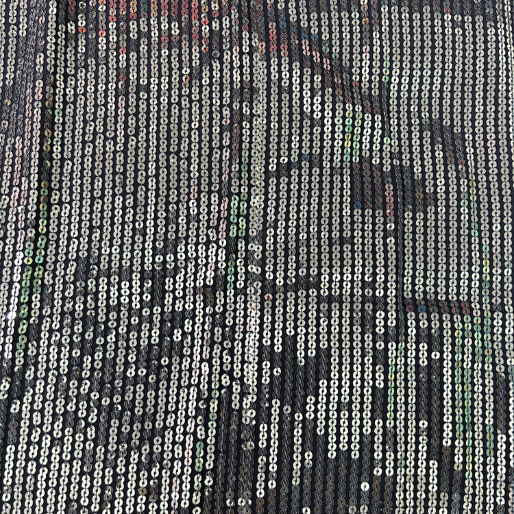 Navy Blue Georgette With Sequin Work Fabric