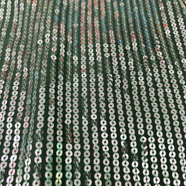 Pine Georgette With Sequin Work Fabric
