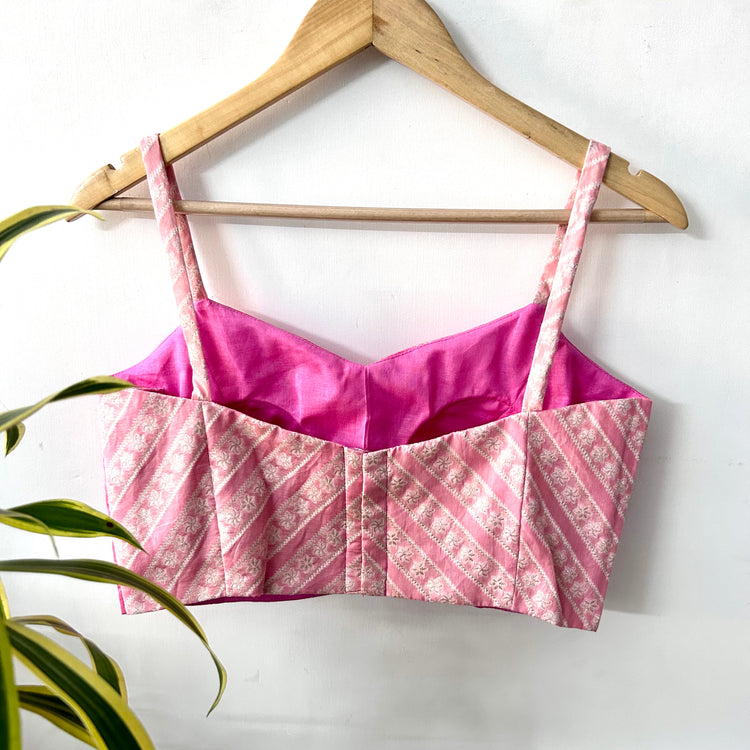 Calypso Coral Silk Designer Blouse