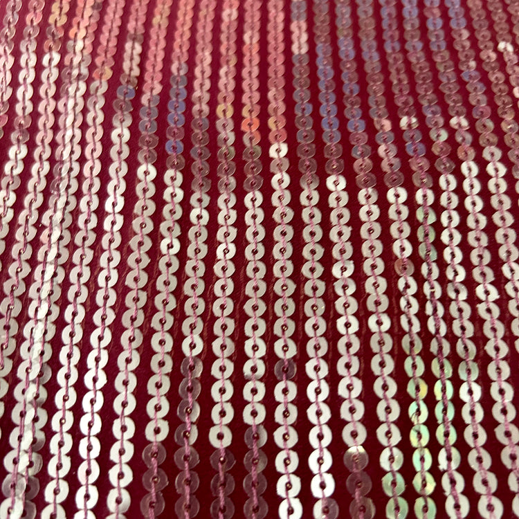 Maroon Georgette With Sequin Work Fabric