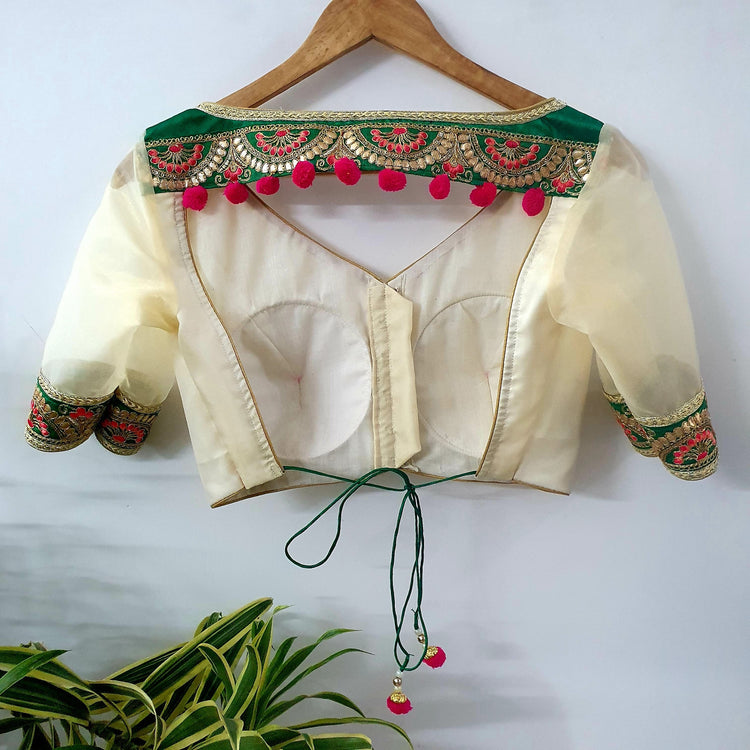 Organza with Lace Designer Blouse