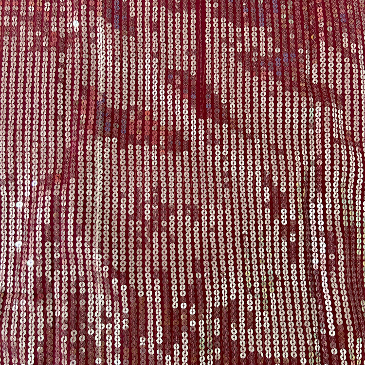 Maroon Georgette With Sequin Work Fabric