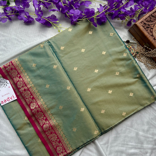 Silt Green Soft Silk Sareei