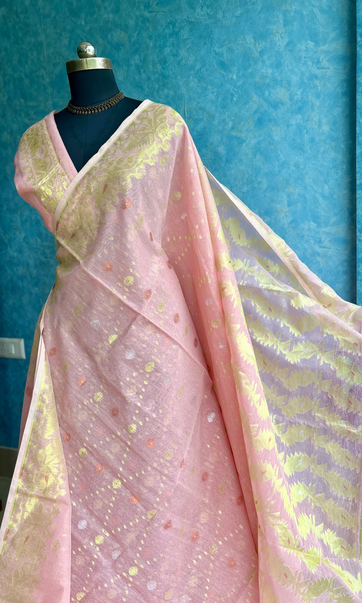 Pastel Pink All-Over Jamdani — view 2