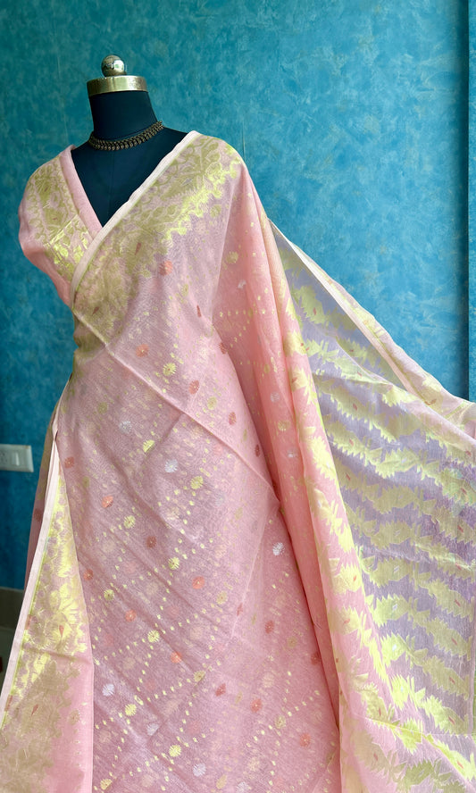 Pastel Pink All-Over Jamdani