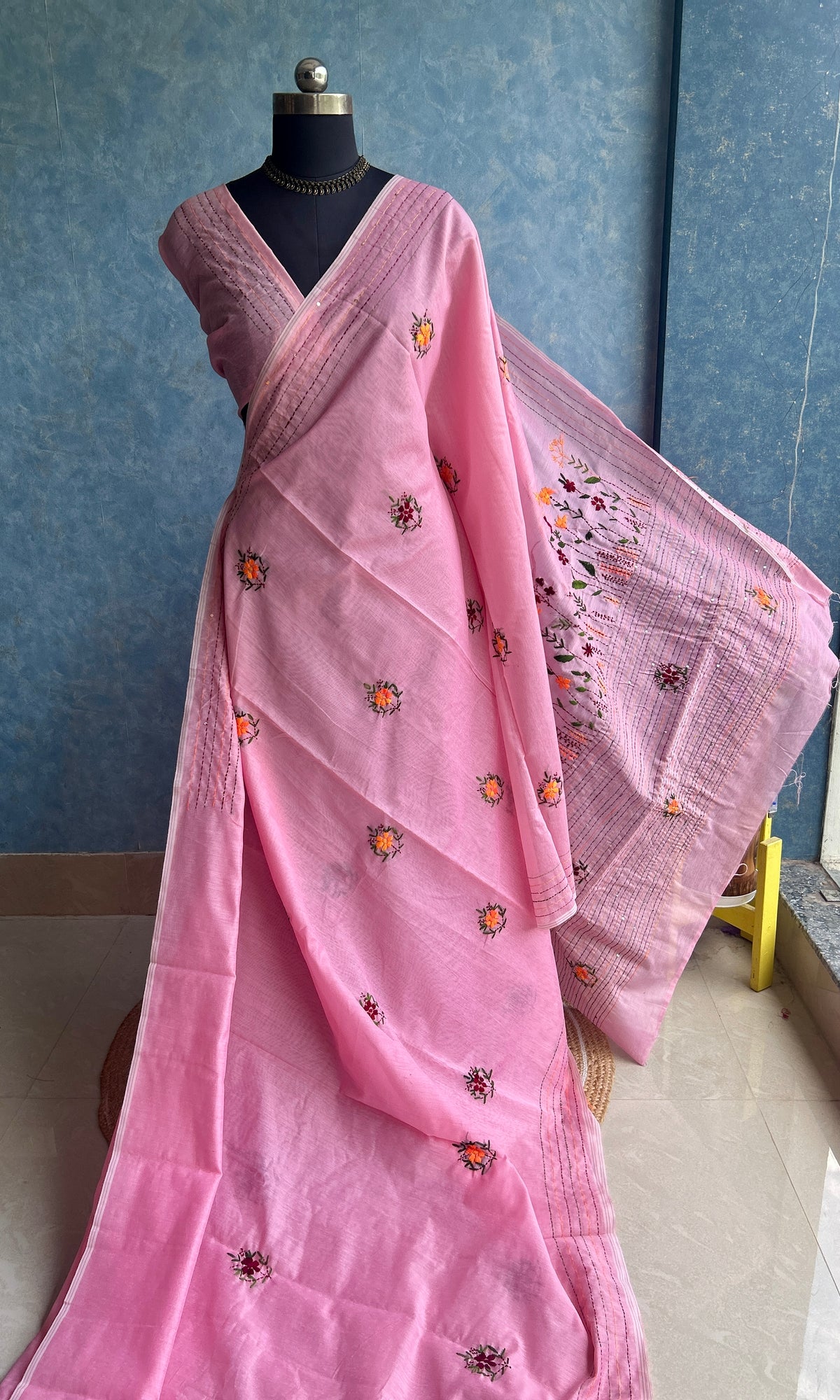Phulkari- Pastel Pink -Hand Thread Work — view 4