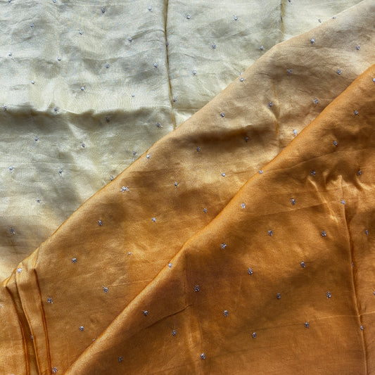 Mustard Dual Shades Tissue Fabric