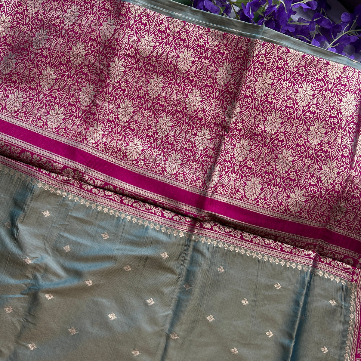 Silt Green Soft Silk Sareei — view 3
