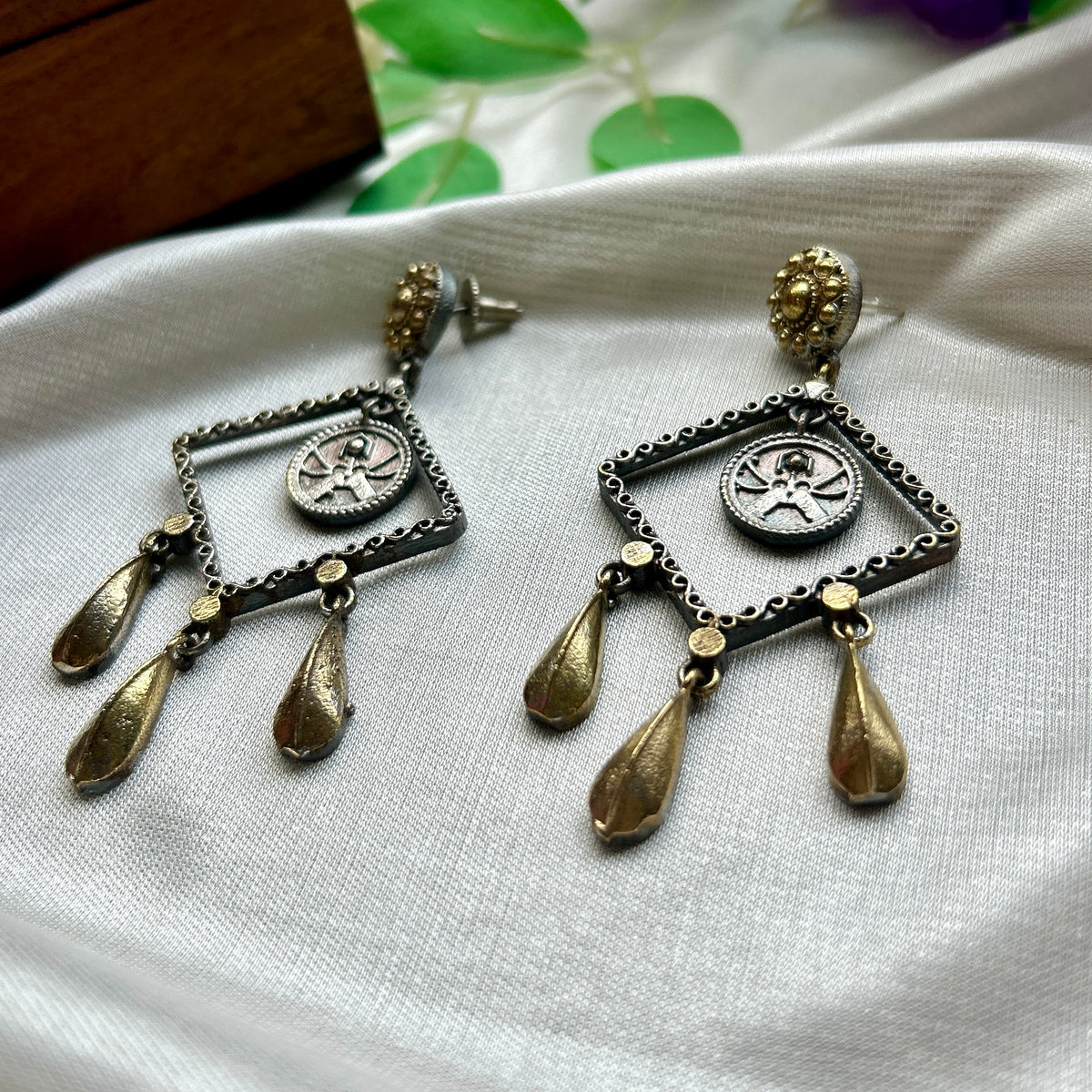The Tota Square Danglers — view 2