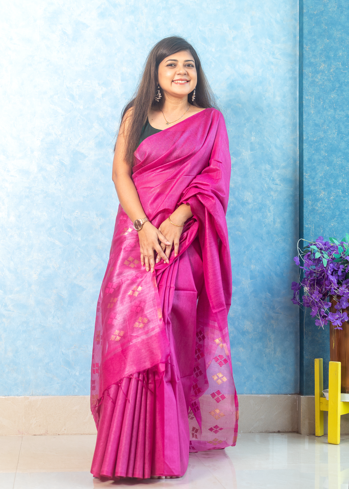 Magenta Noel Silk