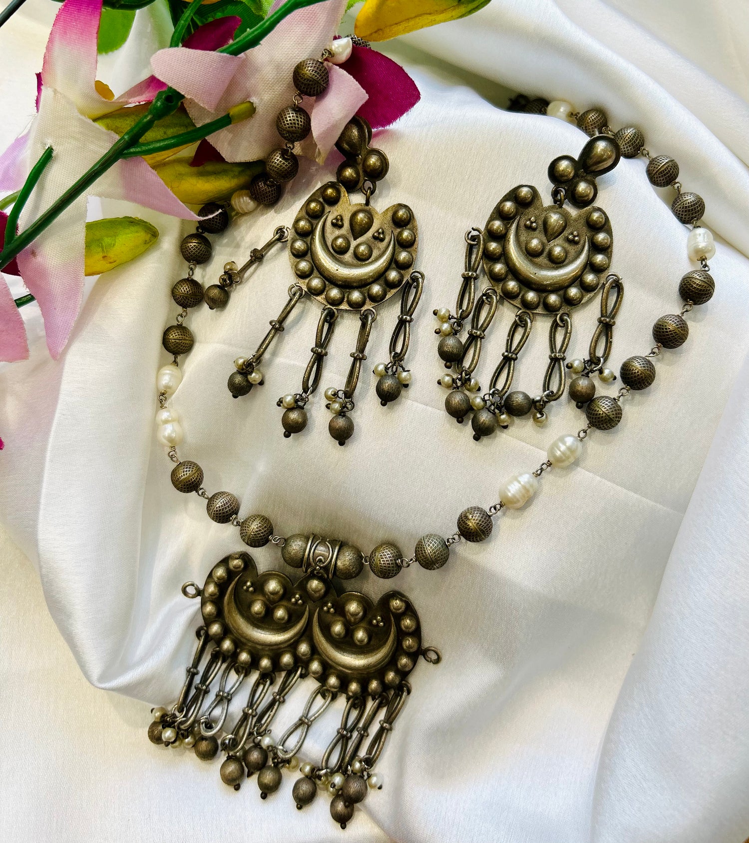 Silver Necklace set — view 3
