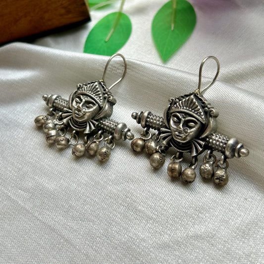 The Devi Durga Mukh Hook Earrings