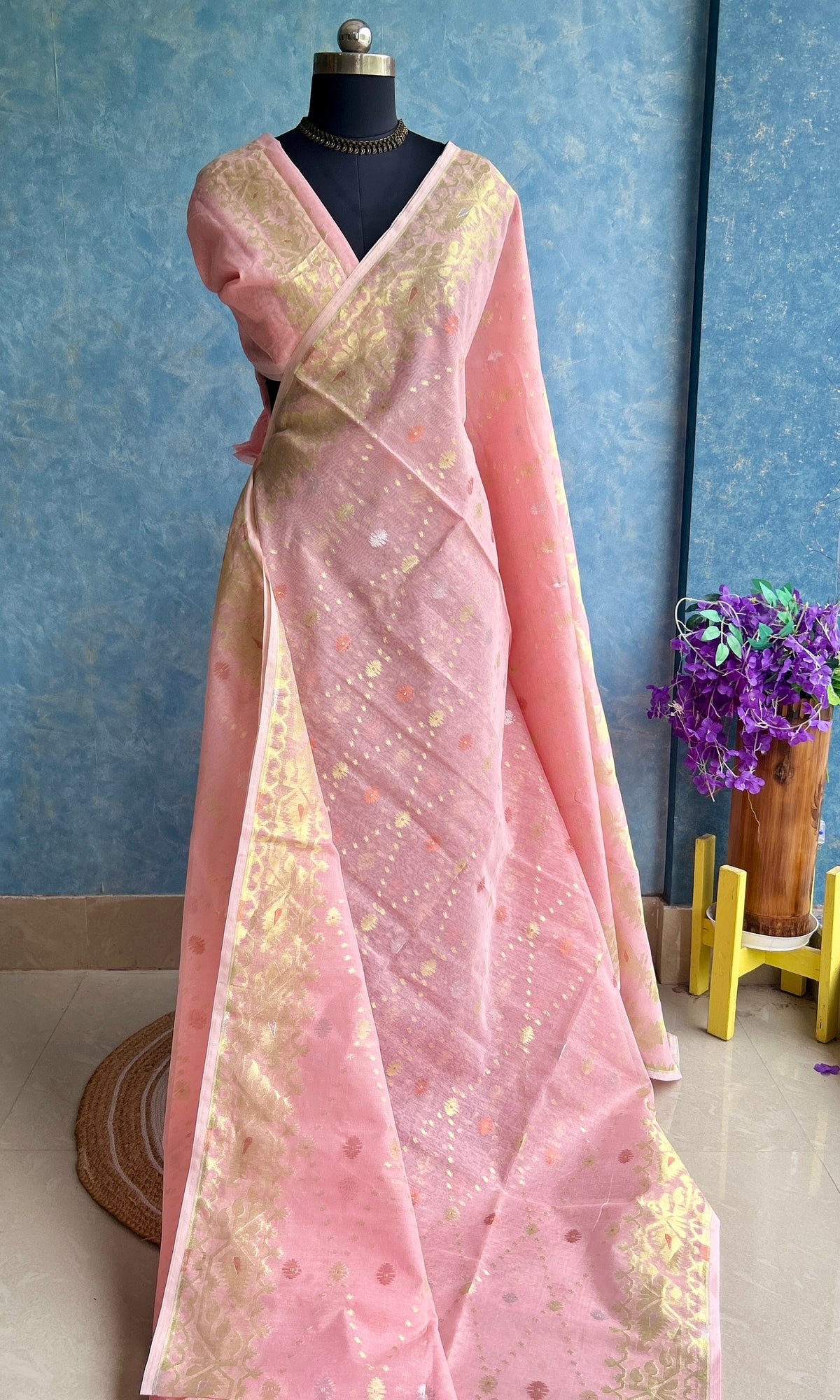 Pastel Pink All-Over Jamdani — view 4