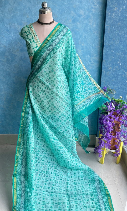 HandBlock Printed Kota Sari