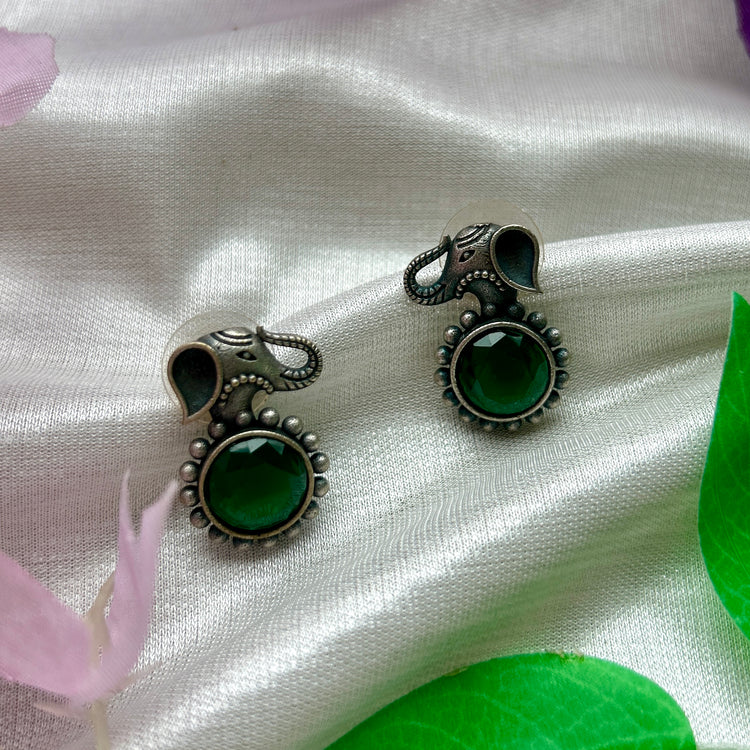 Silver Replica Green Stud