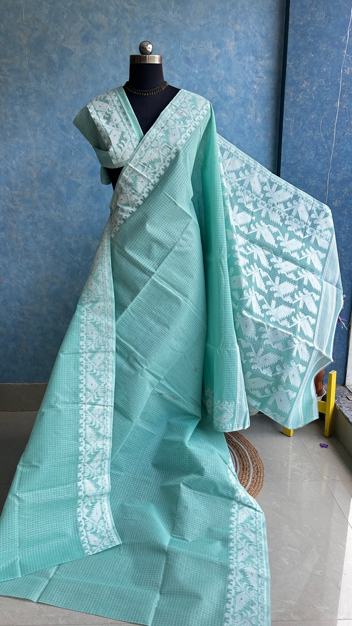 Mint Green Traditional Jamdani
