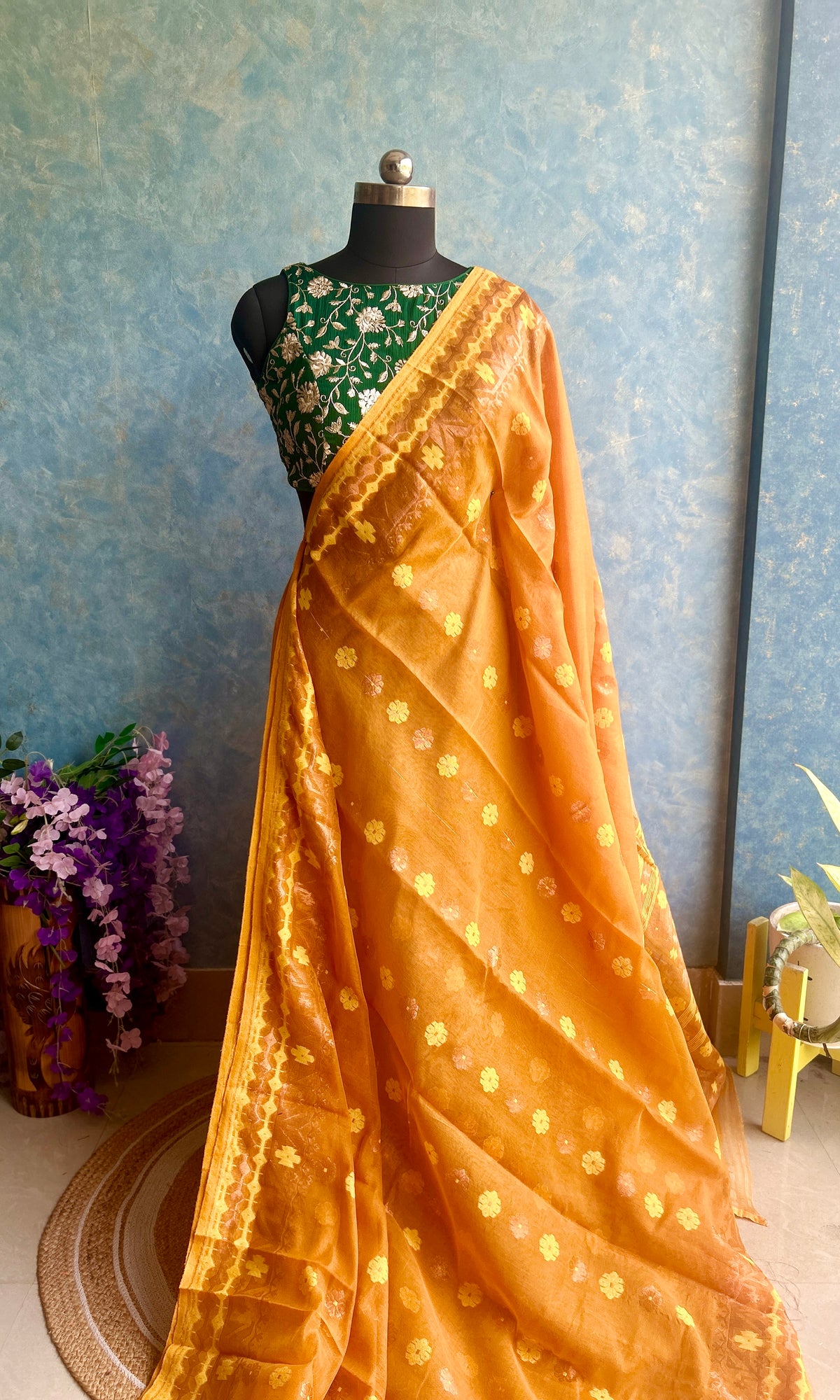 Honey Mustard Soft Dhakai Jamdani — view 2