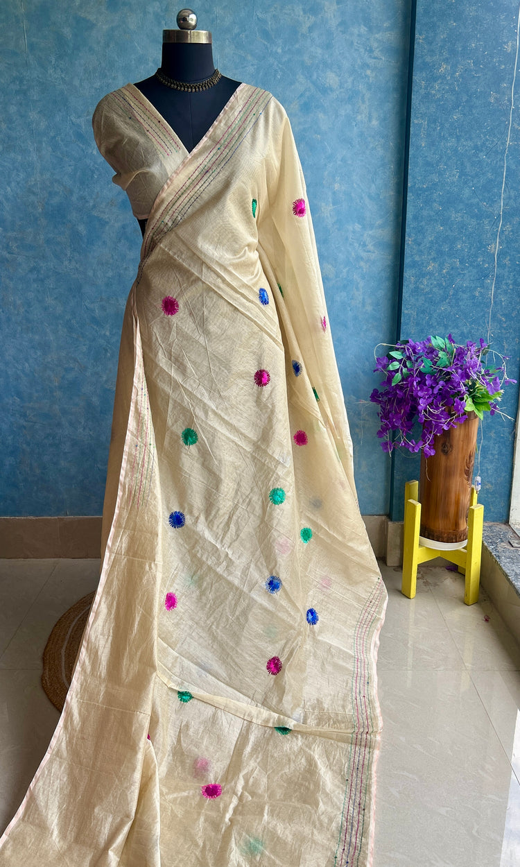Phulkari- Beige -Hand Thread Work
