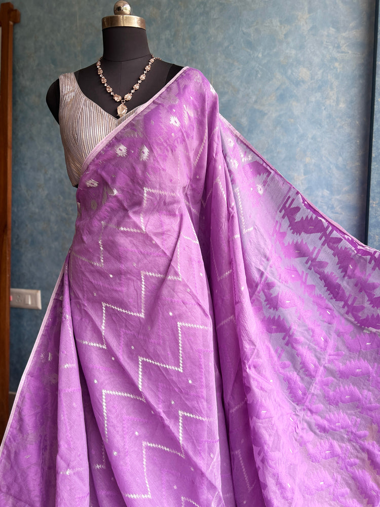 Purple Soft Dhakai Jamdani